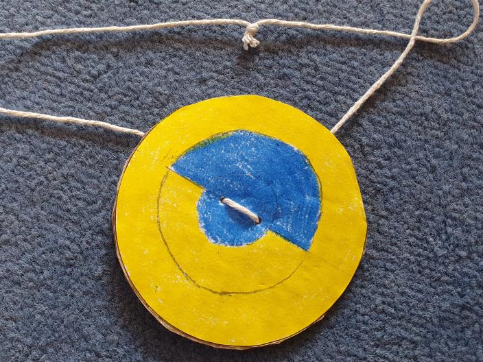 string through the centre holes